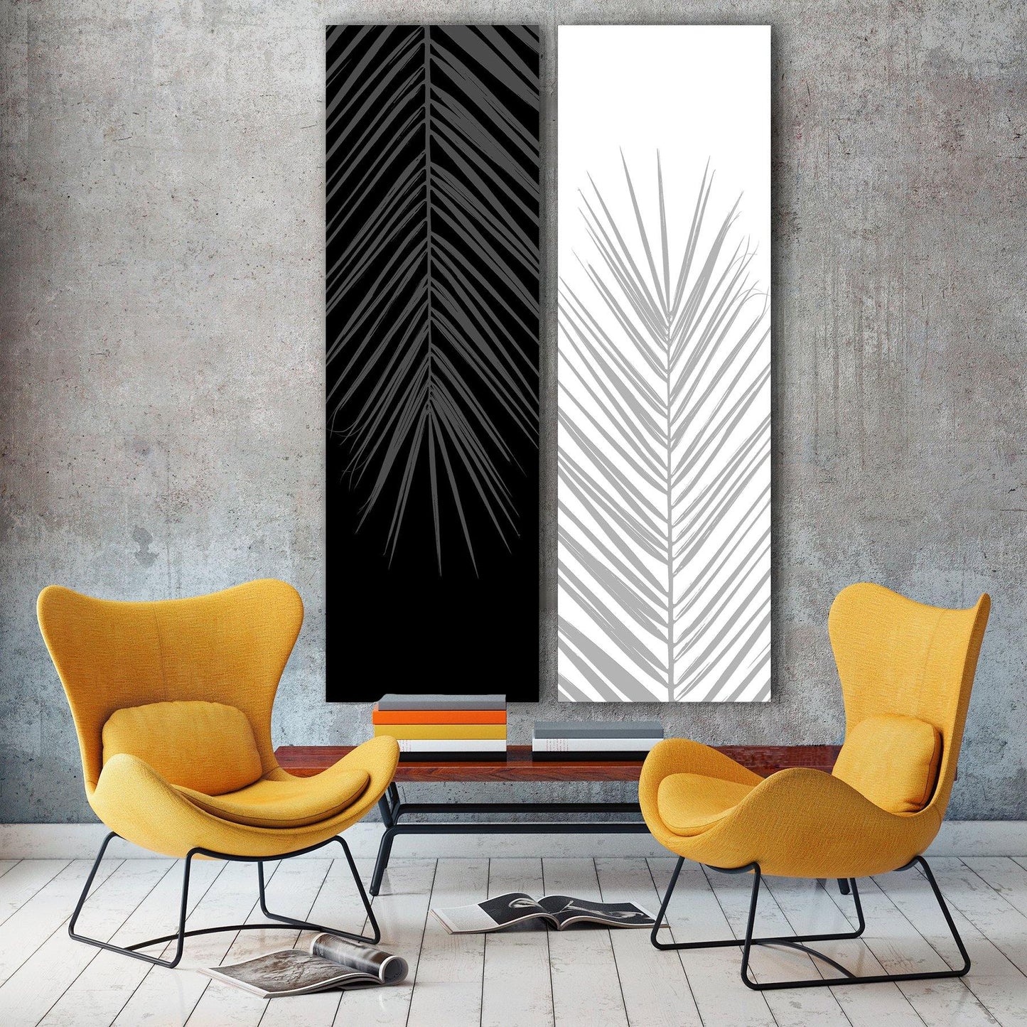 Interieur met akoestisch tweeluik modern design