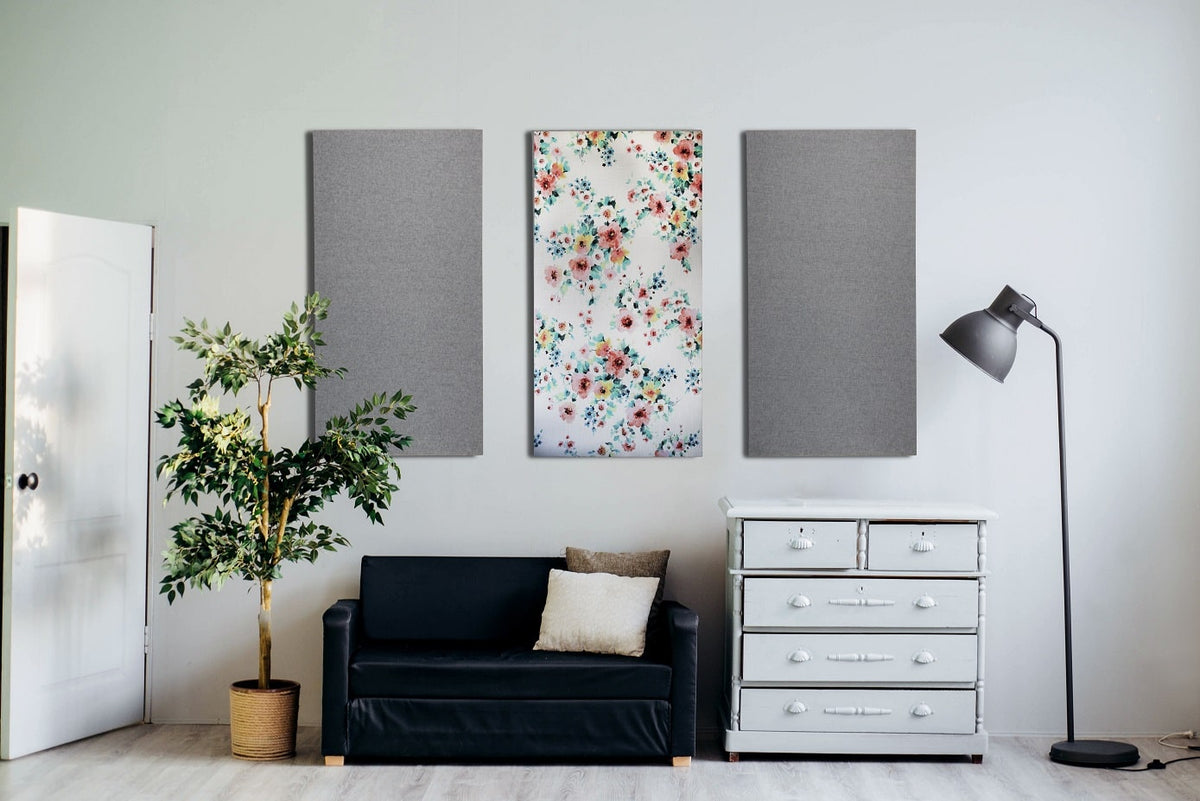 Set akoestische panelen met florale print
