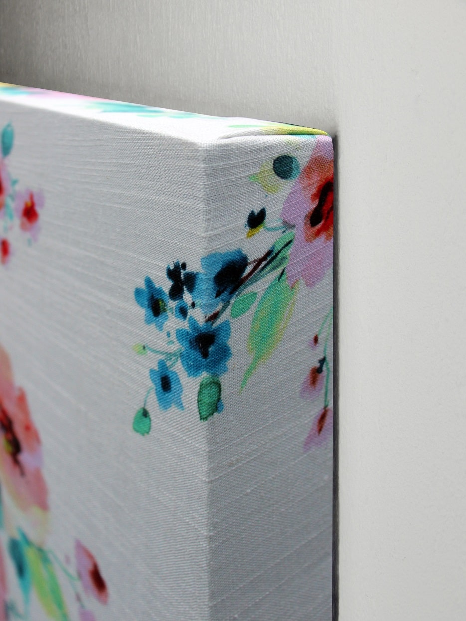 Akoestisch wandpaneel met florale print