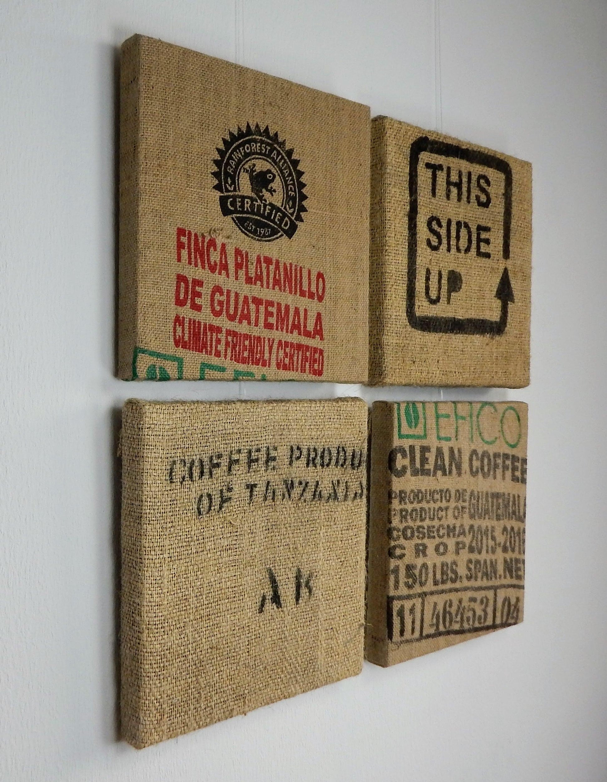 Akoestische jute wandpanelen van koffiezakken