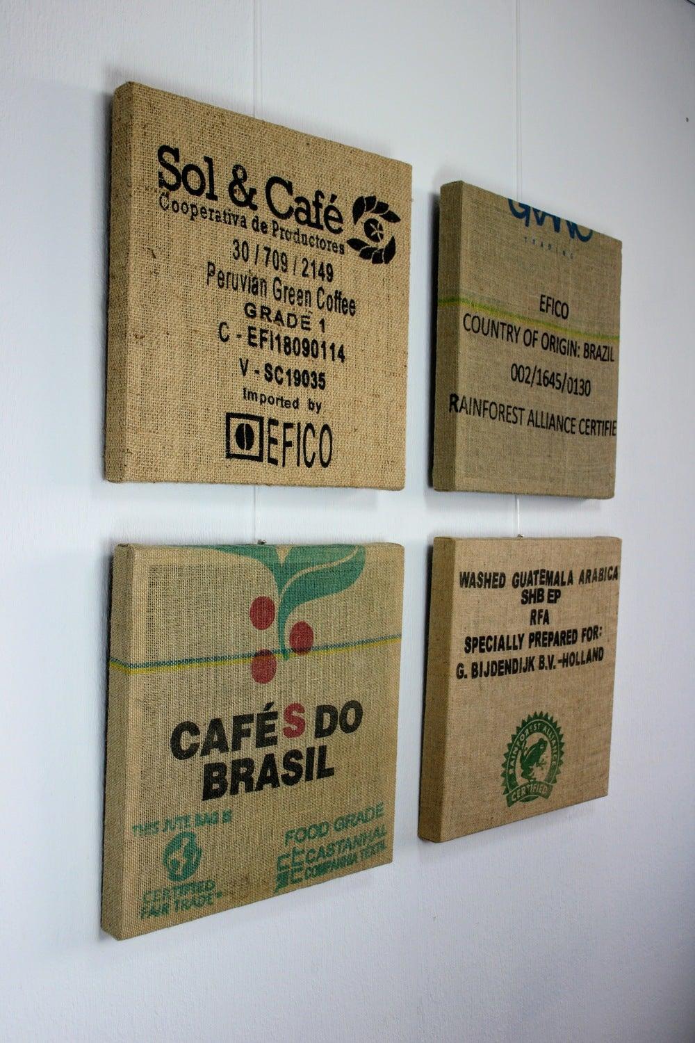 Akoestische koffiezakpanelen set van 4